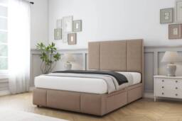 "Sloomy Lisbon Plush Divan Set 2 Drawers-26"" Headboard-Footboard in Bronze - Size: Single" - thumbnail 3