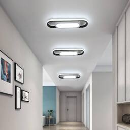 Goeco Modern LED Ceiling Light 30W 6500K for Living Room Bedroom Kitchen in White - thumbnail 4