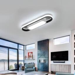 Goeco Modern LED Ceiling Light 30W 6500K for Living Room Bedroom Kitchen in White - thumbnail 2