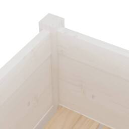 Berkfield Home Garden Planters 2 pcs White 70x70x70 cm Solid Pinewood - Size: 70 x 70 x 70 cm - thumbnail 6