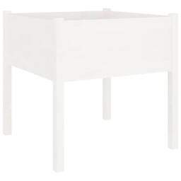 Berkfield Home Garden Planters 2 pcs White 70x70x70 cm Solid Pinewood - Size: 70 x 70 x 70 cm - thumbnail 4