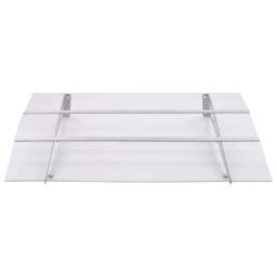 Berkfield Home Door Canopy Silver & Transparent 150x90 cm PET in Clear