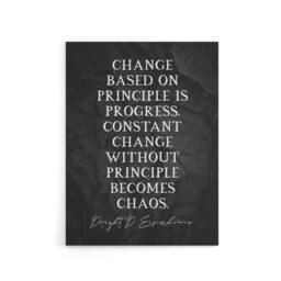 "Artery8 Dwight D Eisenhower Change Quote Canvas Wall Art Print in Grey - Size: W18"" x H24""" - thumbnail 1