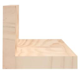 Berkfield Home Wall Shelves 2 pcs 50x11x9 cm Solid Wood Pine in Natural - Size: 50 x 11 x 9 cm - thumbnail 4