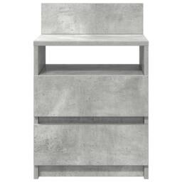 Berkfield Home Bedside Cabinets 2 pcs with 2 Drawers Concrete Grey 40x33x60 cm - Size: 40 x 33 x 60 cm - thumbnail 4