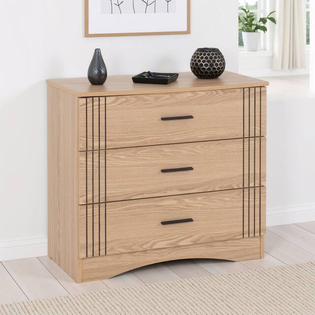 Seconique Tessa 3 Drawer Chest - Natural Oak Effect in Light Oak - image 1