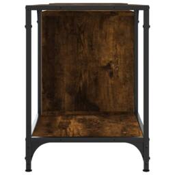 Berkfield Home TV Cabinet Smoked Oak 153x37x50 cm Engineered Wood in Brown - Size: 153 x 37 x 50 cm - thumbnail 5