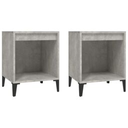 Berkfield Home Bedside Cabinets 2 pcs Concrete Grey 40x35x50 cm - Size: 40 x 35 x 50 cm - thumbnail 2