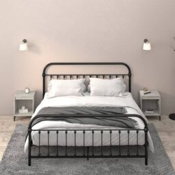 Berkfield Home Bedside Cabinets 2 pcs Concrete Grey 40x35x50 cm - Size: 40 x 35 x 50 cm - thumbnail 1