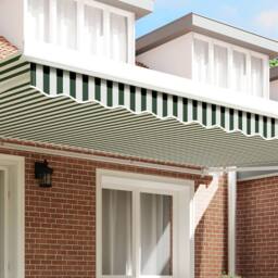 Berkfield Home Awning Valance for 5 m Frame Green & White 4.8x0.2 m - thumbnail 3