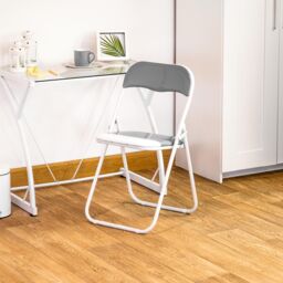 Harbour Housewares Coloured Padded Folding Chairs Pack of 4 in Grey - thumbnail 6