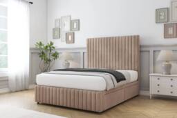 "Sloomy Madison Naples Divan Base 4 Drawers-54"" Headboard & 12"" Footboard in Light Brown - Size: Super King" - thumbnail 3