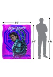 Blue Beetle (2023) Blanket, 152x127 cm Beetle Neon Glare Silky Touch Super Soft Throw Blanket in White - thumbnail 5