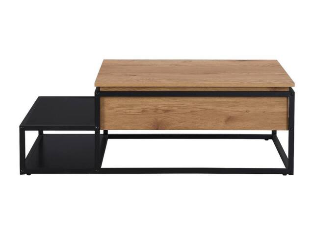 Vente-unique Coffee Table With Lift - Up Top - MDF & Metal - Natural & Black - image 1