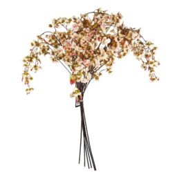 Leaf Artificial Pack of 6 x 110cm Natural Pink Trailing Cherry Blossom Stem - Size: 6 x 110 cm - thumbnail 1