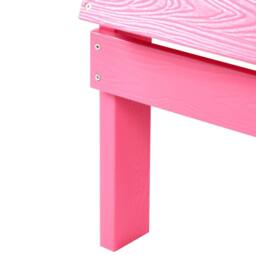 Wyld and Coco Garden Chair - Pink Faux Wood Weather-Resistant Modern Lounger - thumbnail 7