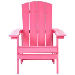 Wyld and Coco Garden Chair - Pink Faux Wood Weather-Resistant Modern Lounger - thumbnail 3