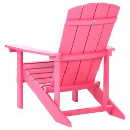 Wyld and Coco Garden Chair - Pink Faux Wood Weather-Resistant Modern Lounger - thumbnail 5