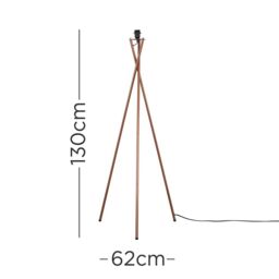 ValueLights Camden Copper Metel Stem Tripod Floor Lamp Base - thumbnail 8