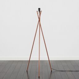 ValueLights Camden Copper Metel Stem Tripod Floor Lamp Base - thumbnail 6