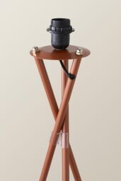 ValueLights Camden Copper Metel Stem Tripod Floor Lamp Base - thumbnail 3