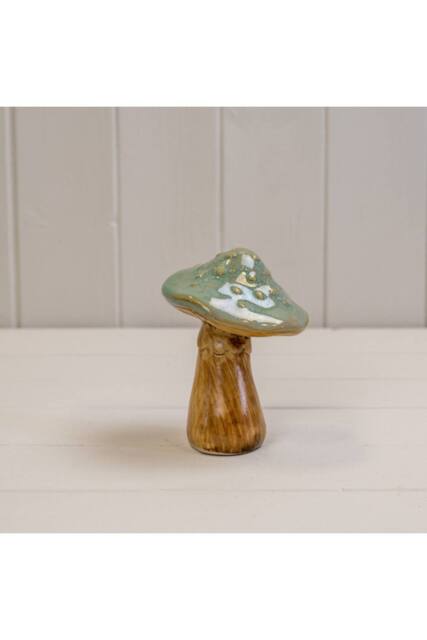 KDMD Sage Rustic Classic Ceramic Mushroom in Pale Green - image 1