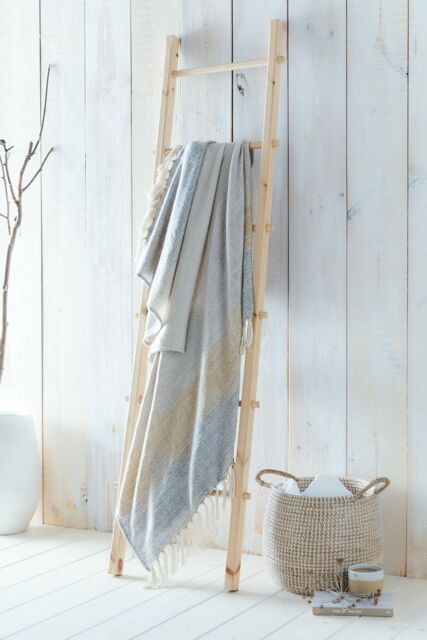 Drift Home 'Bretton' Tassled Woven Throw in Mustard - Size: 130 cm x 180 cm - image 1