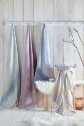 Drift Home 'Bretton' Tassled Woven Throw in Mustard - Size: 130 cm x 180 cm - thumbnail 3