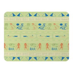 Benjamin Tate Design Hieroglyphic Egyptian Language Symbols Blanket in Natural - Size: 120 cm x 150 cm - thumbnail 1