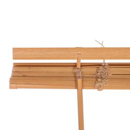 Oypla PVC Teak Wood Grain Effect Venetian Window Blinds with Fixings in Light Brown - Size: 100 cm - thumbnail 4