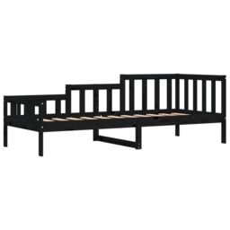 Berkfield Home Day Bed Black 80x200 cm Solid Wood Pine - thumbnail 5