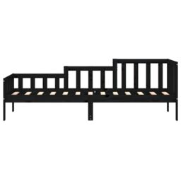 Berkfield Home Day Bed Black 80x200 cm Solid Wood Pine - thumbnail 4