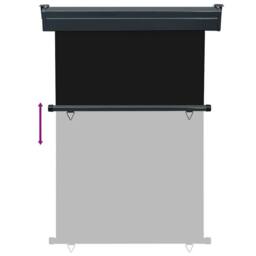 Berkfield Home Balcony Side Awning 125x250 cm Black - thumbnail 6