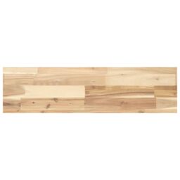 Berkfield Home Floating Shelf 100x20x4 cm Untreated Solid Wood Acacia in Brown - Size: 100 x 20 x 4 cm - thumbnail 2