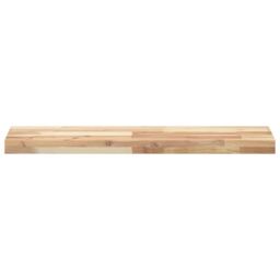 Berkfield Home Floating Shelf 100x20x4 cm Untreated Solid Wood Acacia in Brown - Size: 100 x 20 x 4 cm - thumbnail 4