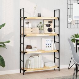 Berkfield Home Floating Shelf 100x20x4 cm Untreated Solid Wood Acacia in Brown - Size: 100 x 20 x 4 cm - thumbnail 1