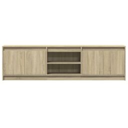 Berkfield Home TV Cabinet with LED Sonoma Oak 180x34x50 cm Engineered Wood in Brown - Size: 180 x 34 x 50 cm - thumbnail 6