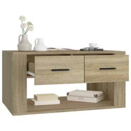 Berkfield Home Coffee Table Sonoma Oak 80x50x40 cm Engineered Wood in Light Brown - Size: 80 x 50 x 40 cm - thumbnail 5