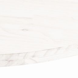 Berkfield Home Table Top White 80x40x2.5 cm Solid Wood Pine Oval - thumbnail 5