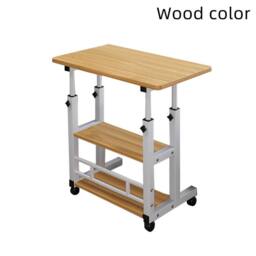 Nordara Wood color Adjustable Folding Laptop Desk Trolley Home Study in Natural - Size: 100 cm x 100 cm - thumbnail 1