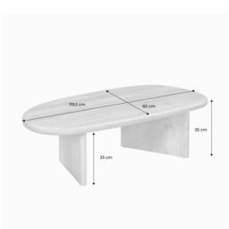 sweeek Oval coffee table mango wood in Beige - thumbnail 7