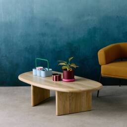 sweeek Oval coffee table mango wood in Beige - thumbnail 6