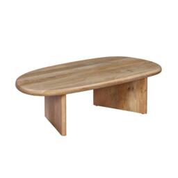 sweeek Oval coffee table mango wood in Beige - thumbnail 2