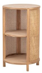 Nordlys Bedside Table Night Stand Natural Wood in Dark Brown - thumbnail 1