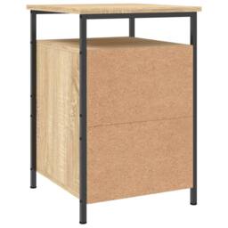 Berkfield Home Durable Bedside Cabinet Sonoma Oak 40x42x60 cm Engineered Wood in Light Tan - Size: 40 x 42 x 60 cm - thumbnail 8