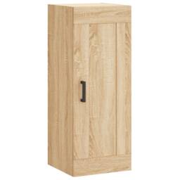 Berkfield Home Highboard Sonoma Oak 34.5x34x180 cm Engineered Wood in Light Brown - thumbnail 8