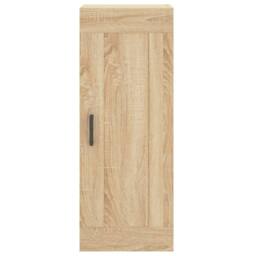 Berkfield Home Highboard Sonoma Oak 34.5x34x180 cm Engineered Wood in Light Brown - thumbnail 7