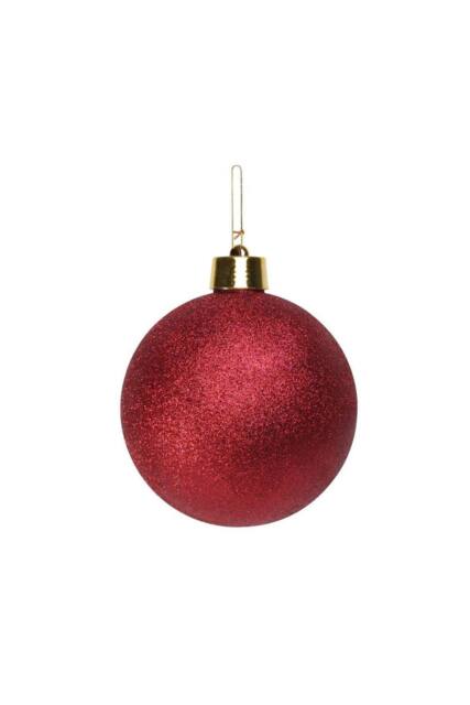 KDMD Burgundy Glitter Shatterproof Bauble x1 20cm - image 1