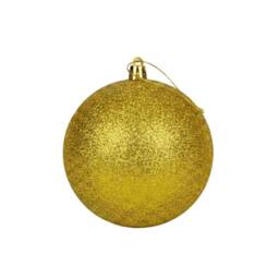 Shatchi 25cm Glitter Christmas Bauble - Christmas Tree & Home Décor Ornament in Gold - thumbnail 3