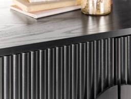 Moderna MMT Fluted 2-Door Storage Cabinet, Adjustable Shelf, Steel Legs in Black - thumbnail 5